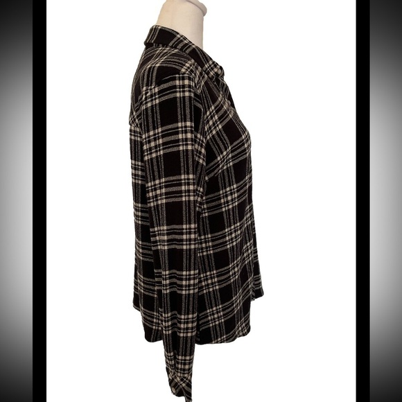 Idyllwind Fueled By Miranda Lambert Black White Plaid Pearl Snap Closure, XS - Picture 3 of 6